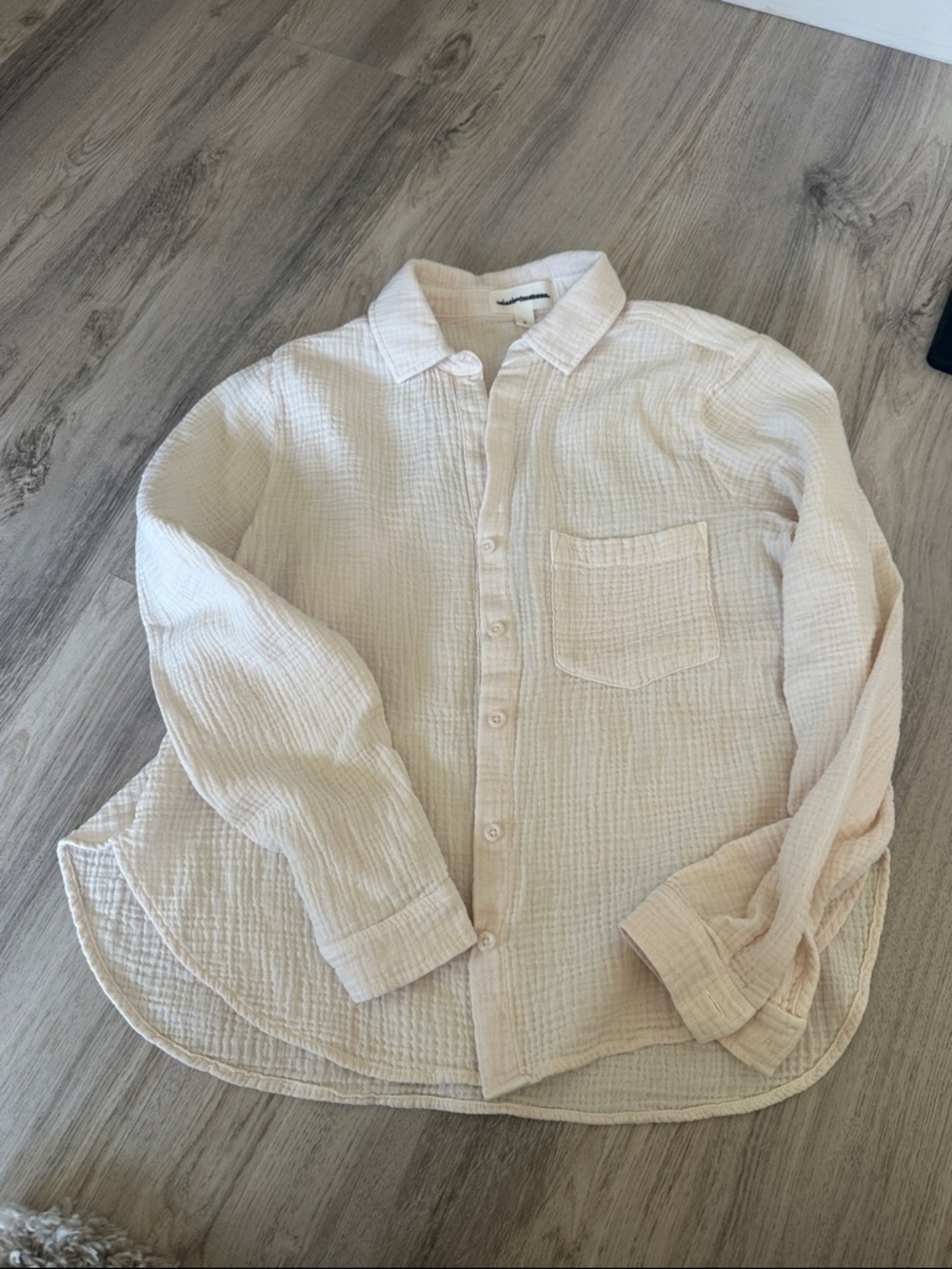 cloth & stone Cream Lightweight Gauze Button Down